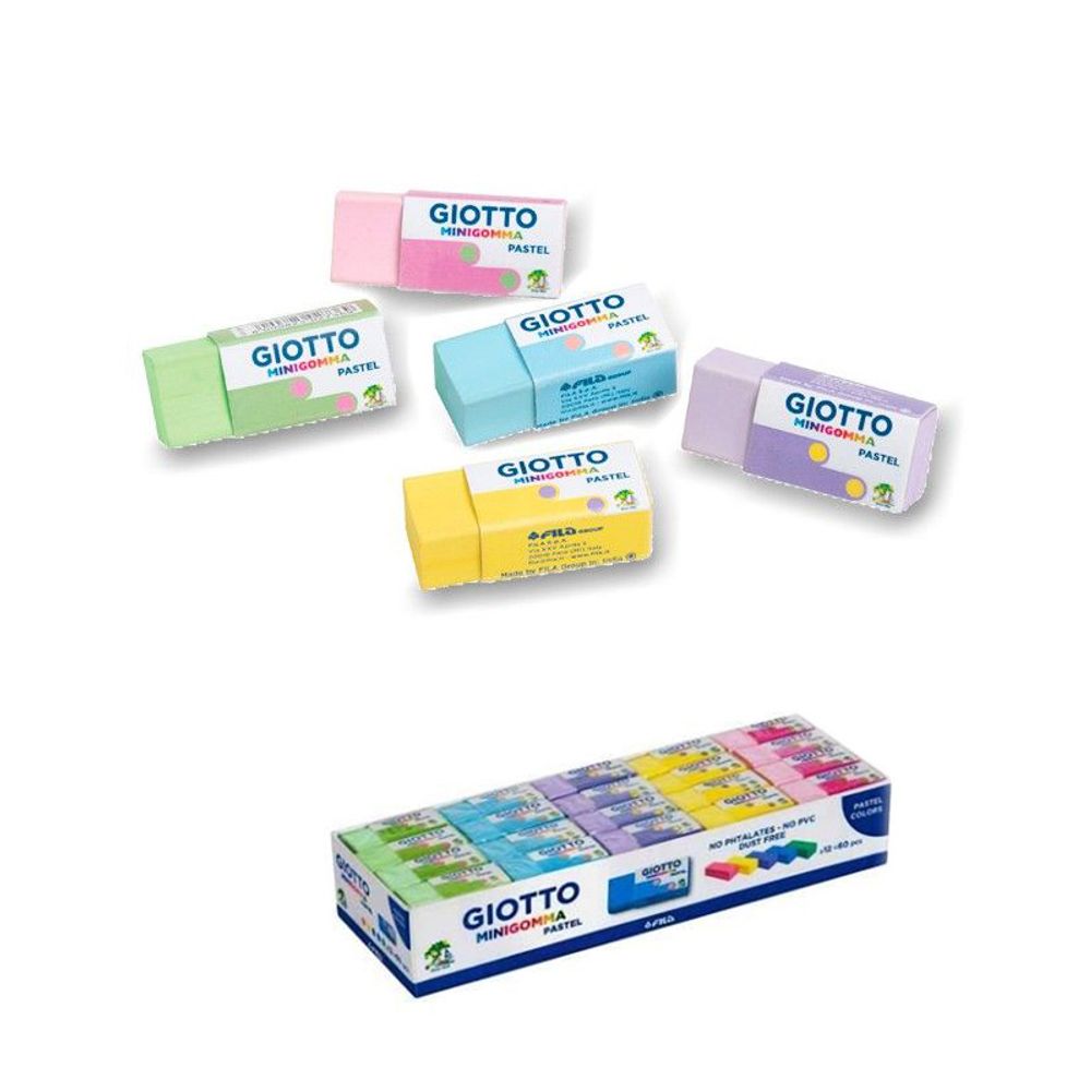 Ластик пастельные цвета 60 шт, Giotto F241600