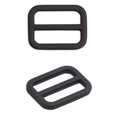 Рамка регулировочная металл литая 15 мм /19х15 мм, ⌀2 мм/, черная резина, 4 шт