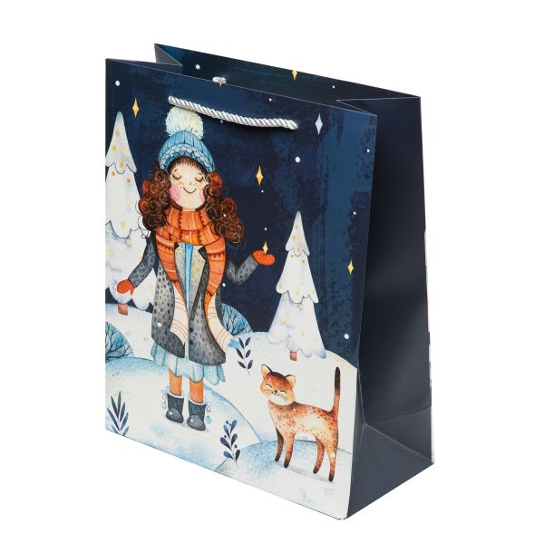 Пакет подарочный 210 г/м², 26х32х12 см, 12 шт, 01, Stilerra NYYM