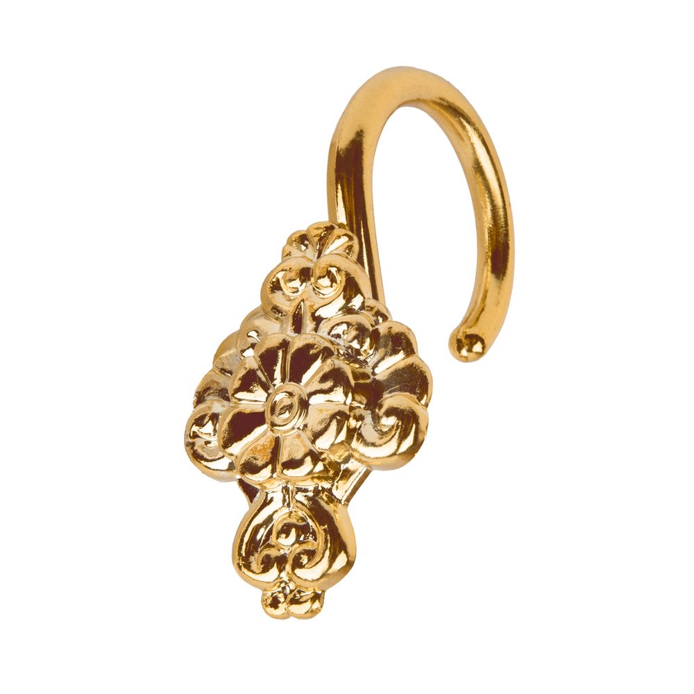 Крючки шторные для карниза навесные ⌀6 мм, 10 шт, 01 золото, Sofi H40