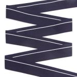 Резинка для мужских трусов и боксеров 35.0 мм / 25 метров, тканая мягкая, 24 г/м, т.синий/белый полоса