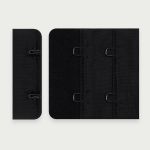 Застежки для бюстгальтера текстильные 2х2, 44 мм, 25 шт, 170 черный, Arta