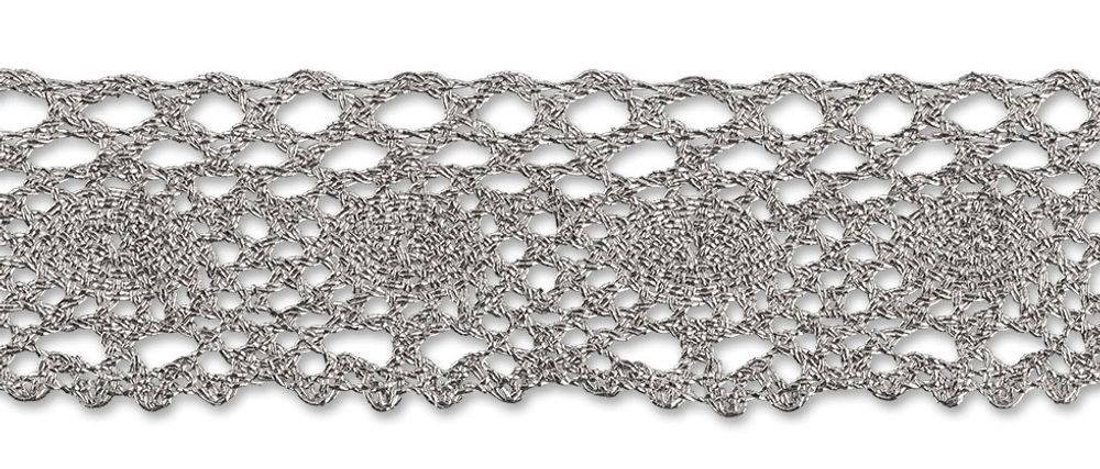 Тесьма металлизированная MTR-31 27 мм, 22.8 м, серебро, Gamma