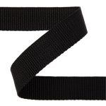 Стропа (ременная лента) 25 мм / 25 метров, толщ. 1.29 мм, [16.6 г/пог.м], 100% п/п, черный, Gamma С3870Г17