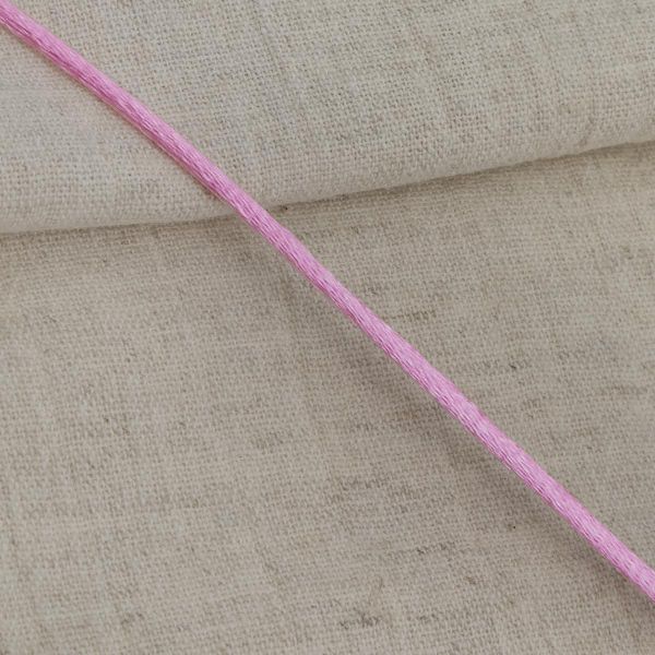 Шнур атласный корсетный ⌀2.0 мм / 45.7 метров, 45 розовый