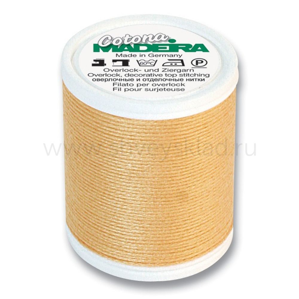 Нитки оверлочные хлопок Madeira Cotona №4, 100 м, цв. 2513, 9304, 5 катушек