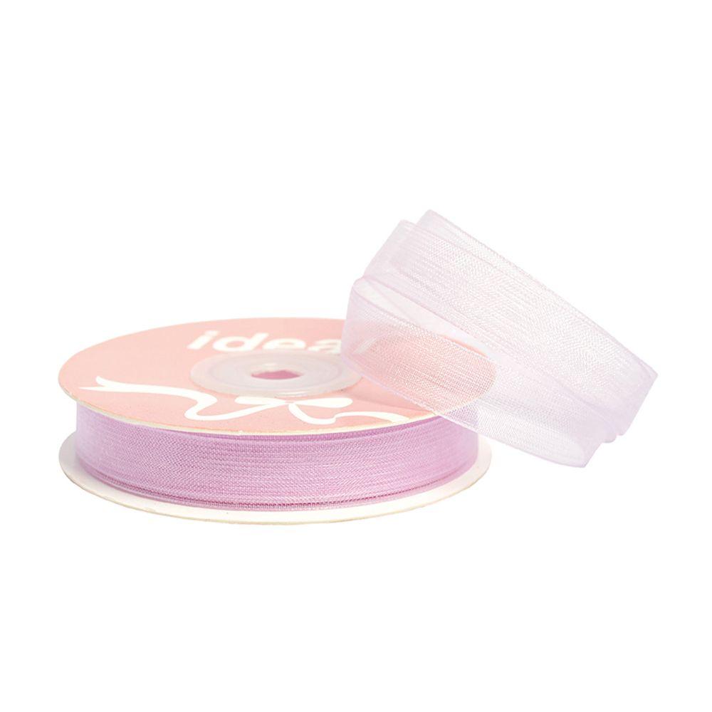 Лента капроновая (органза) 12.0 мм, 1028 сиреневый, уп. 27,4 м