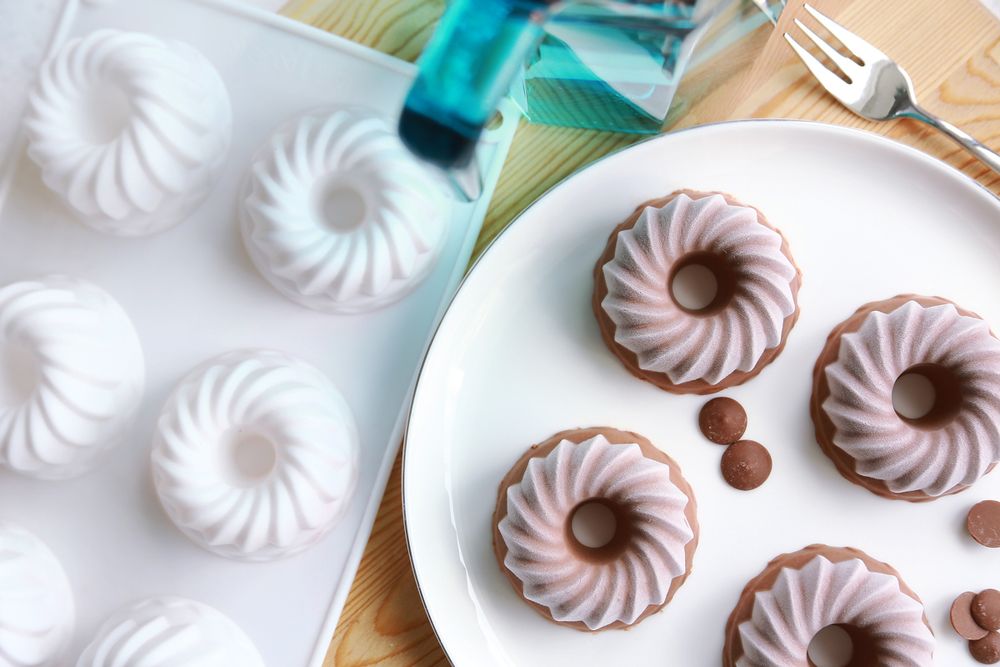 Форма силиконовая для пирожных 28.5х17х3.5 см, мини-кексы -6 ячеек, S-Chief SPC-0318