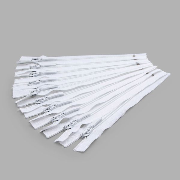 Молния спираль (витая) Arta Т5 (5 мм) 1 зам., н/раз., 18 см, цв. 501 белый, уп.10 шт