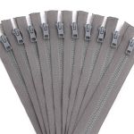 Молния трактор Arta Т6 (6 мм) 1 зам., н/раз., 18 см, цв. 074 серый, уп.10 шт