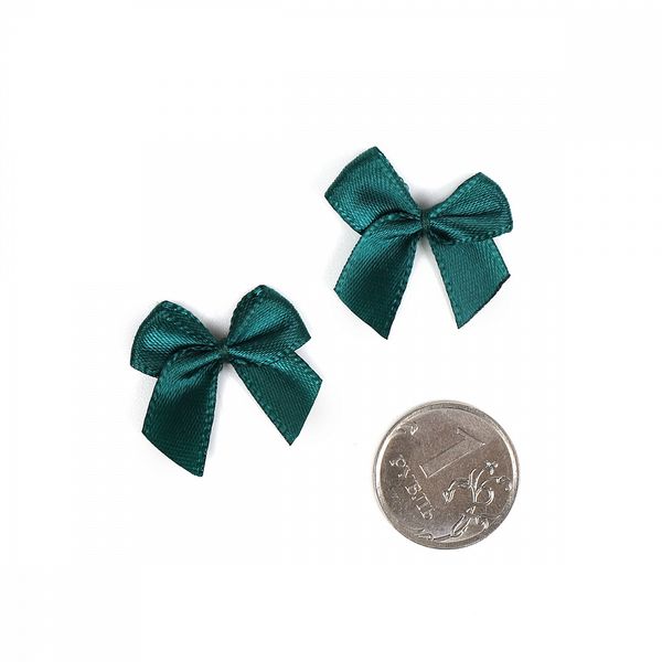Бантики пришивные 1 см 62 изумруд, арт.MJ.RF.071.62, 100 шт