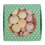 Коробка с окном для печенья 11.5х11.5х3 см, №2 Горошек мятный, S-Chief CBC-015