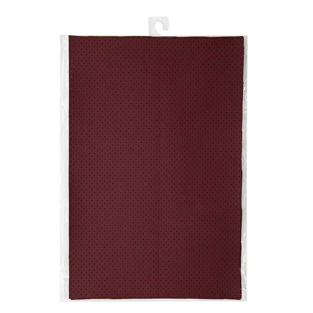 Кожа перфорированная искусств. 20х30см. 0,85 мм, в уп/2 шт, 28593 бордовый
