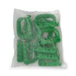 Карабин 35мм зеленый, 10 шт