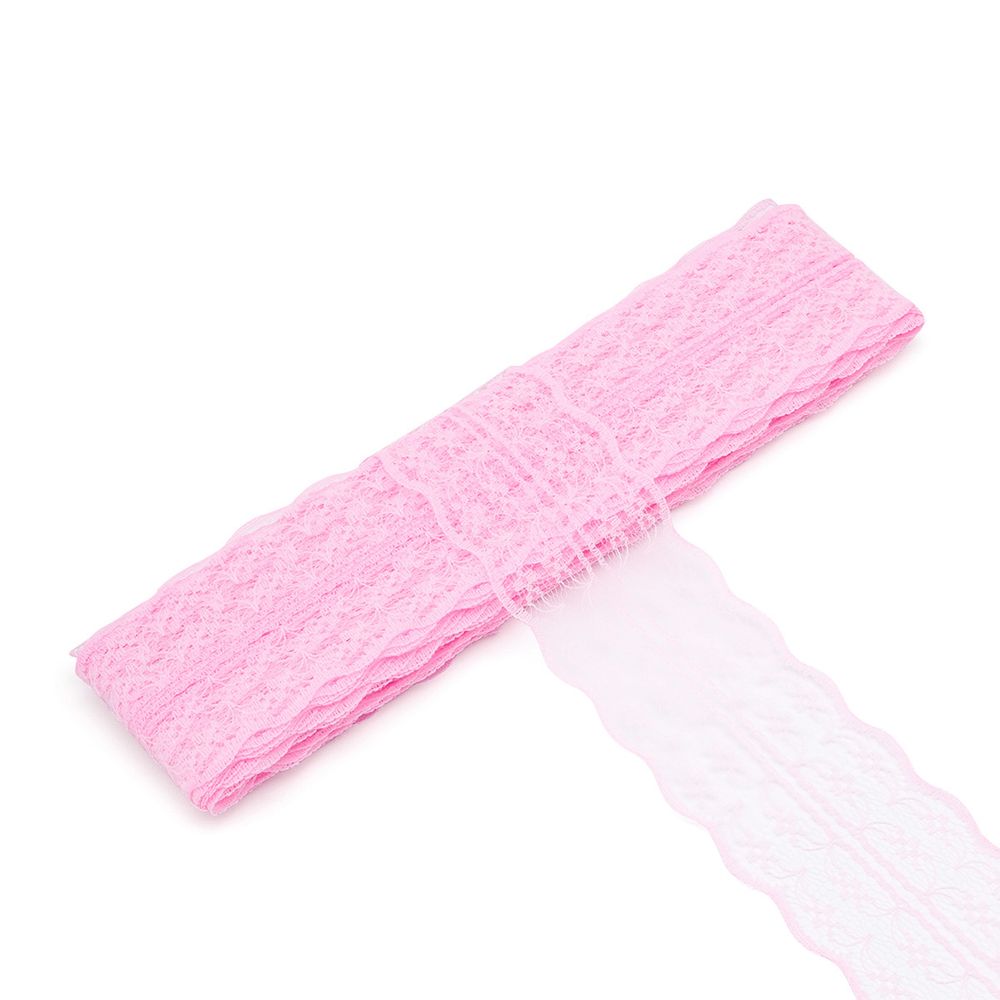 Кружево на сетке 45 мм / 9.14 метра, 05 розовый, 3AR3730