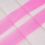 Лента капроновая (органза) 25.0 мм / 22.86±1 метров, 14 розовая фуксия