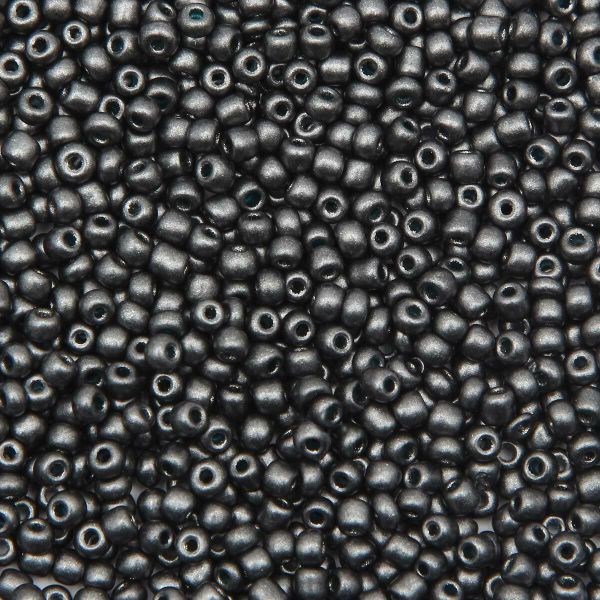 Бисер Astra&Craft 11/0 (2.1 мм), 200 г (10х20 г), цв. 922 графит/непрозрачный, матовый