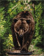 Алмазная (кристальная) мозаика Фрея ALPD-264, на подрамнике Хозяин леса, 40х50 см