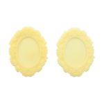 Основы для камей, желтый, вн.3,9х5/внутр.1,8х2,5 см, 2 шт, Vintage Line