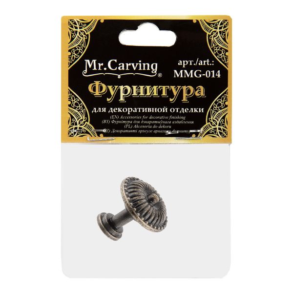 Ручка для шкатулок 2.4х2 см, 5 шт, 02 бронза, Mr.Carving