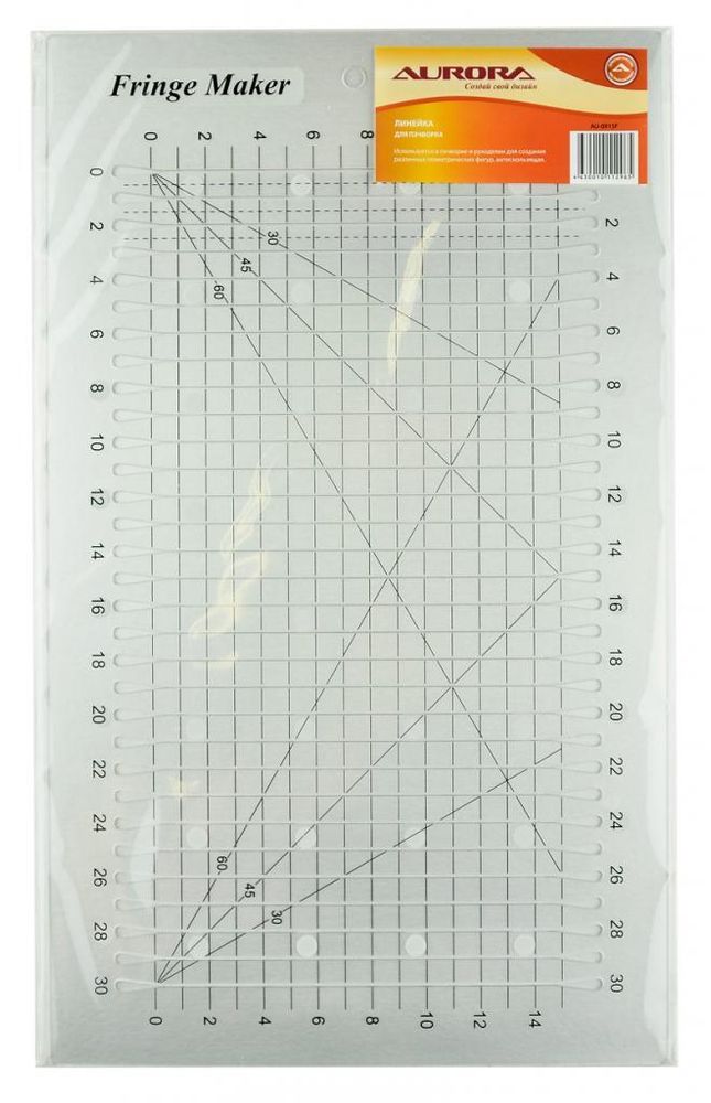 Линейка для пэчворка 22.8х38.1см, AU-0915F, Aurora, 1 шт