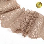 Кружево эластичное (стрейч) 110 мм / 25 метра, TBY.40992PP, цв.L30 кофе с молоком, Kruzhevo