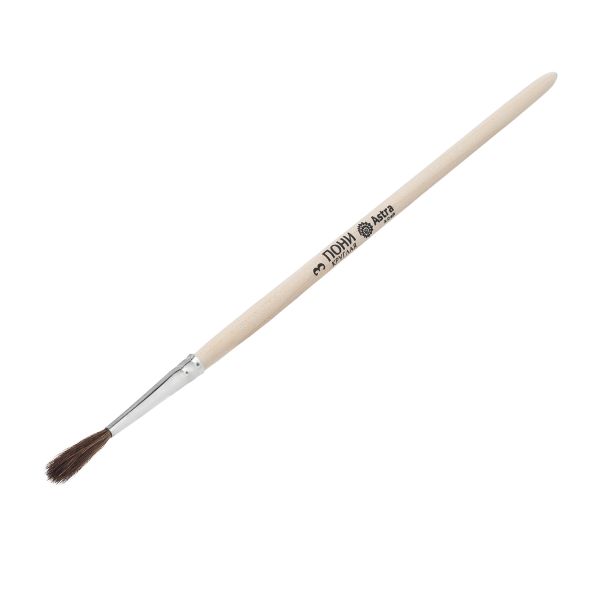 Кисть школьная, пони, круглая №3, 10 шт, Astra&Craft