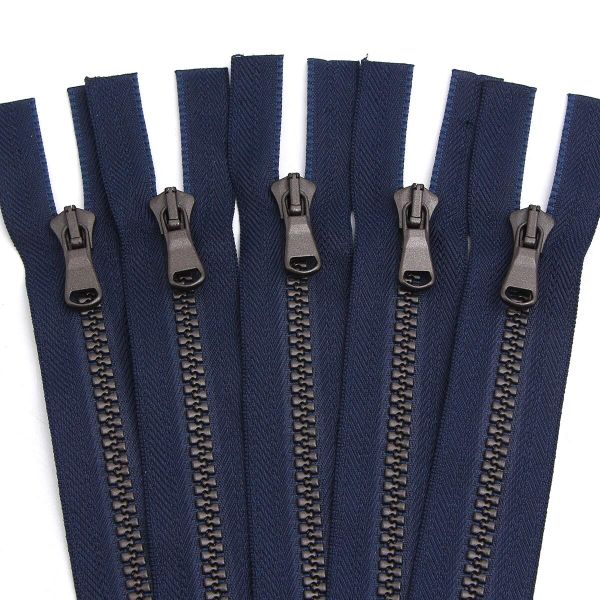 Молния трактор Arta Т6 (6 мм) 1 зам., разъем., 80 см, Noir, цв. 044 т.синий / 1000 брунит, уп.5 шт