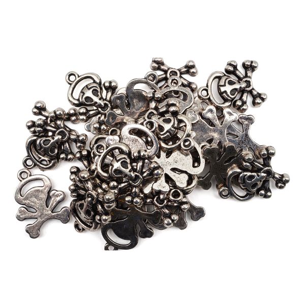 Бусины пластик под металл ⌀17 мм, 40 шт, Astra&Craft, ст.серебро