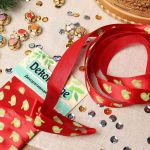 Лента атласная с рисунком Варежки 15.0 мм / 3 метра, красный, Globus