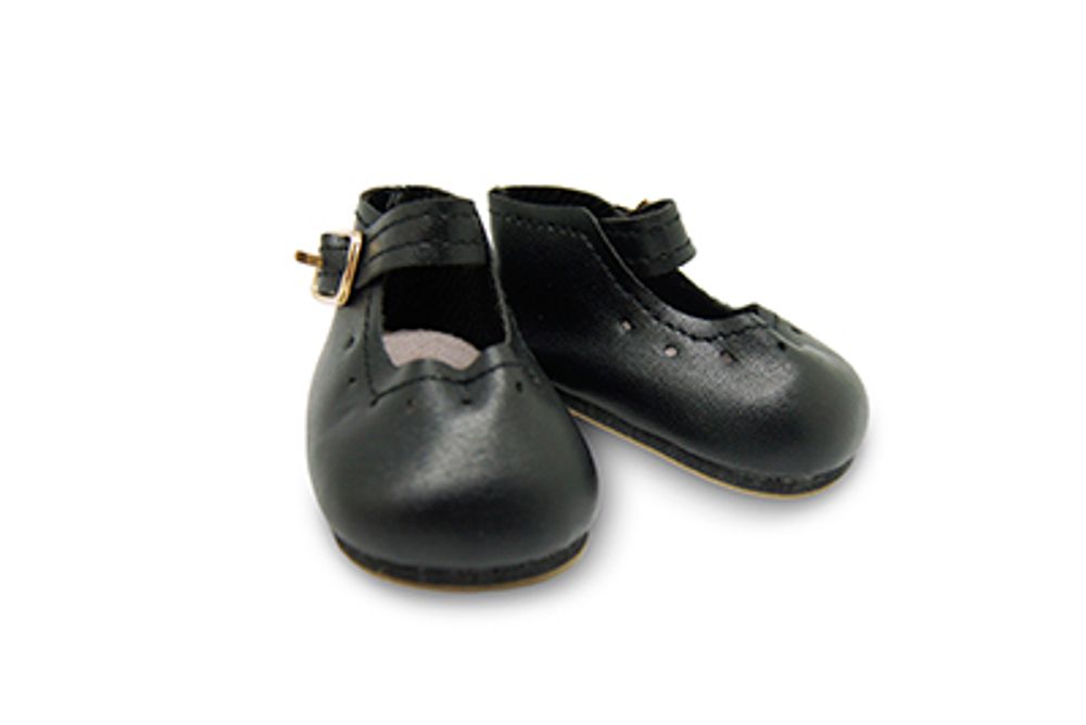 Туфли для куклы с пряжкой арт.КЛ.28342 65х30 мм, цв.черный 1 пара
