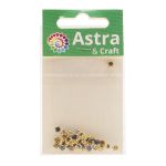 Хрустальные стразы в цапах круглые (золото) св.голубой 4х4 мм, 29-30 шт/упак. Astra&Craft, ЗЦ006НН44