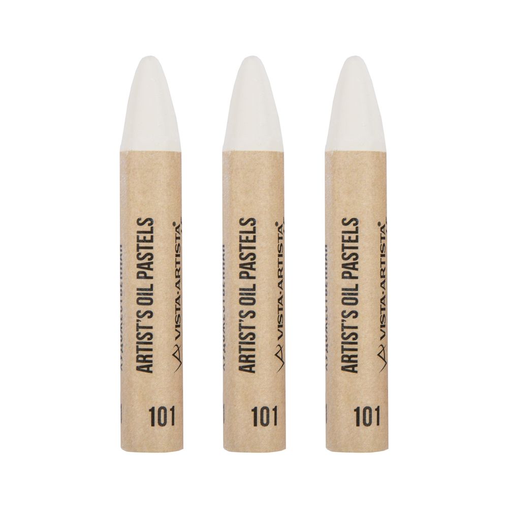 Пастель художественная масляная 12х3 шт, 01 белый, (Limited Edition), Vista-Artista VAOPL-3