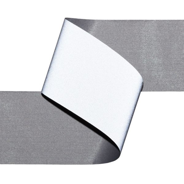 Лента светоотражающая (катафотная) [cpl:360], 50 мм / 50 метров, 100% п/э, серый, Gamma JF9002