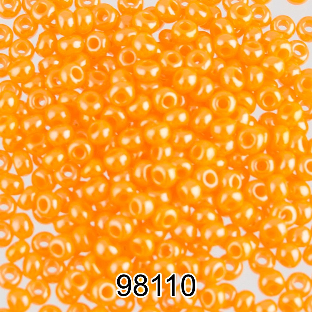 Бисер Preciosa 10/0 (2.3 мм), 500 г, 98110 (Ф158) оранжевый