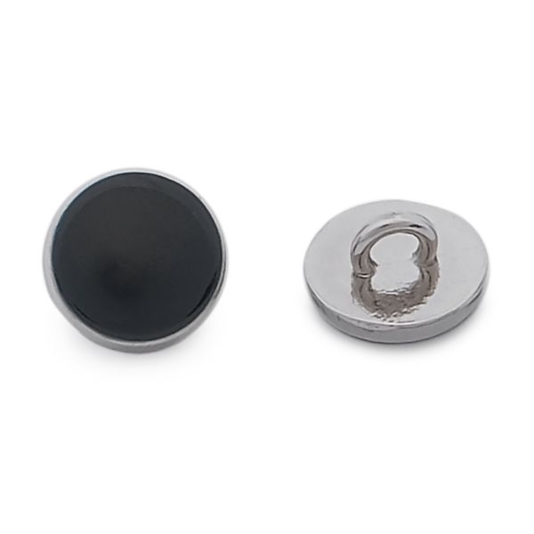 Пуговицы на ножке 18L (11мм), металл (Navy/S (синий/серебро)), MEs-2013, 36 шт