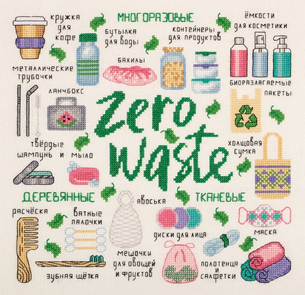 Набор для вышивания нитками Panna, Ноль отходов, 27.5x27.5 см, PZ-7307 Ноль отходов