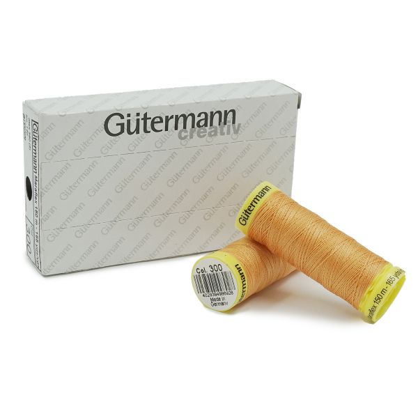 Нитки для трикотажа Gutermann Maraflex, 150м, 300 розовое золото, 5 катушек