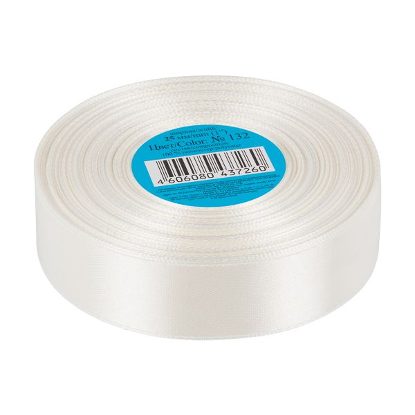 Лента атласная 1-сторонняя 25.0 мм / 33±2 метра, 132 небесно-голубой, Gamma