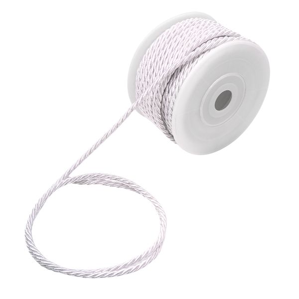 Шнур витой 3мм / 18,29м, 047 белый, 1AS-169