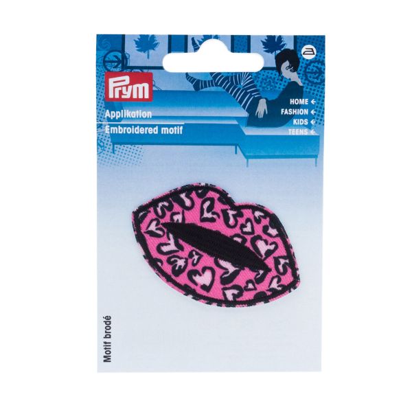 Термоаппликация Рот, 6.3x4 см, цвет розовый, яркий, 1шт, Prym, 922019