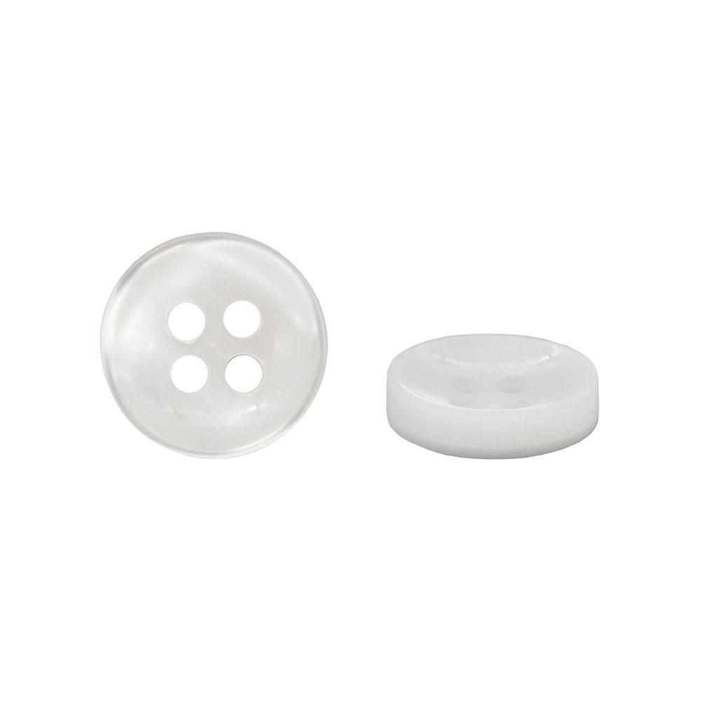 Пуговицы 4 прокола 18L (11мм), (White белый) CB, 72 шт