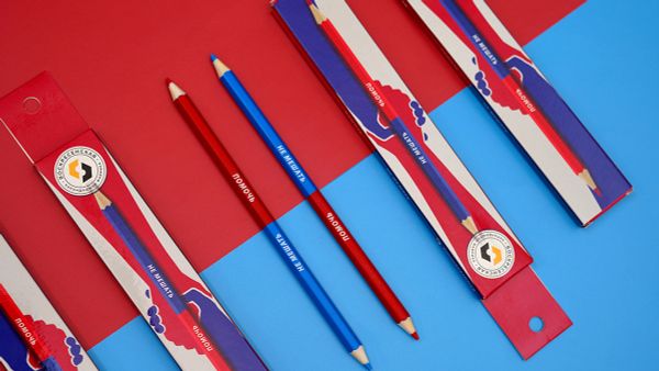 Карандаш двухцветный заточенный 16 шт, помочь/не мешать, ВКФ SUV-022