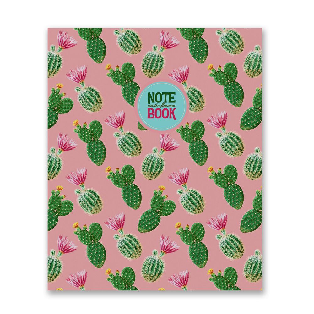 Бизнес-блокнот, глянцевая ламинация, A5+ 64 л. 18 шт, клетка, Мир кактусов 000394, Светоч 64ББТ5_3_5_1