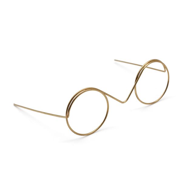 Очки для куклы металл 8х7,5см, 10 шт в упак, золото