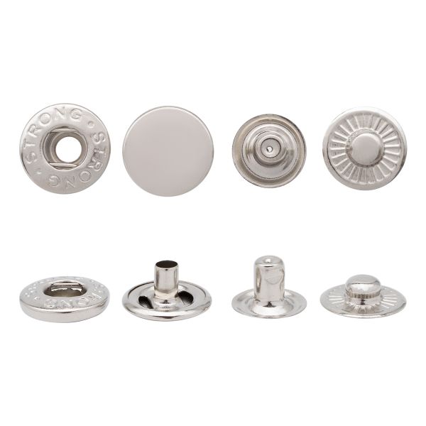 Кнопка Альфа (S-образная) ⌀15.0 мм, 72 шт, МЕТАЛЛ, никель, NEW STAR