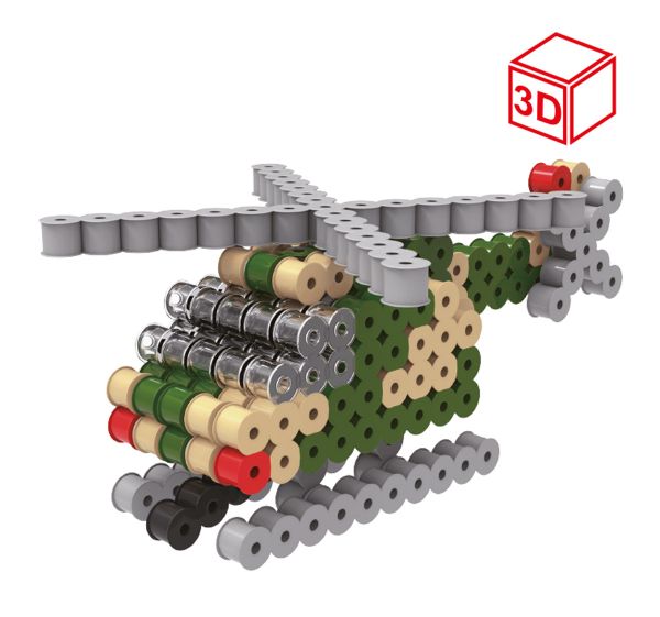 Термомозаика, №09 Вертолет 3D, Hobbius TLS-02