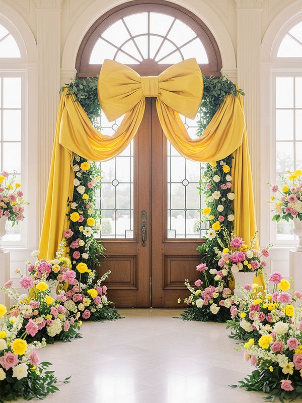 Атлас сатин 67 г/м², 150 см / 3 метра, AS.30, желтый