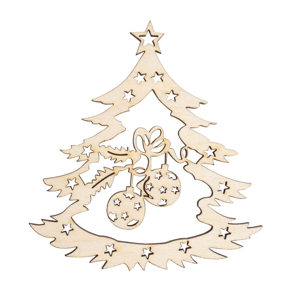 Заготовка для декорирования Ёлочка с шариками 8,6х8,1х0,3см Astra&amp;Craft