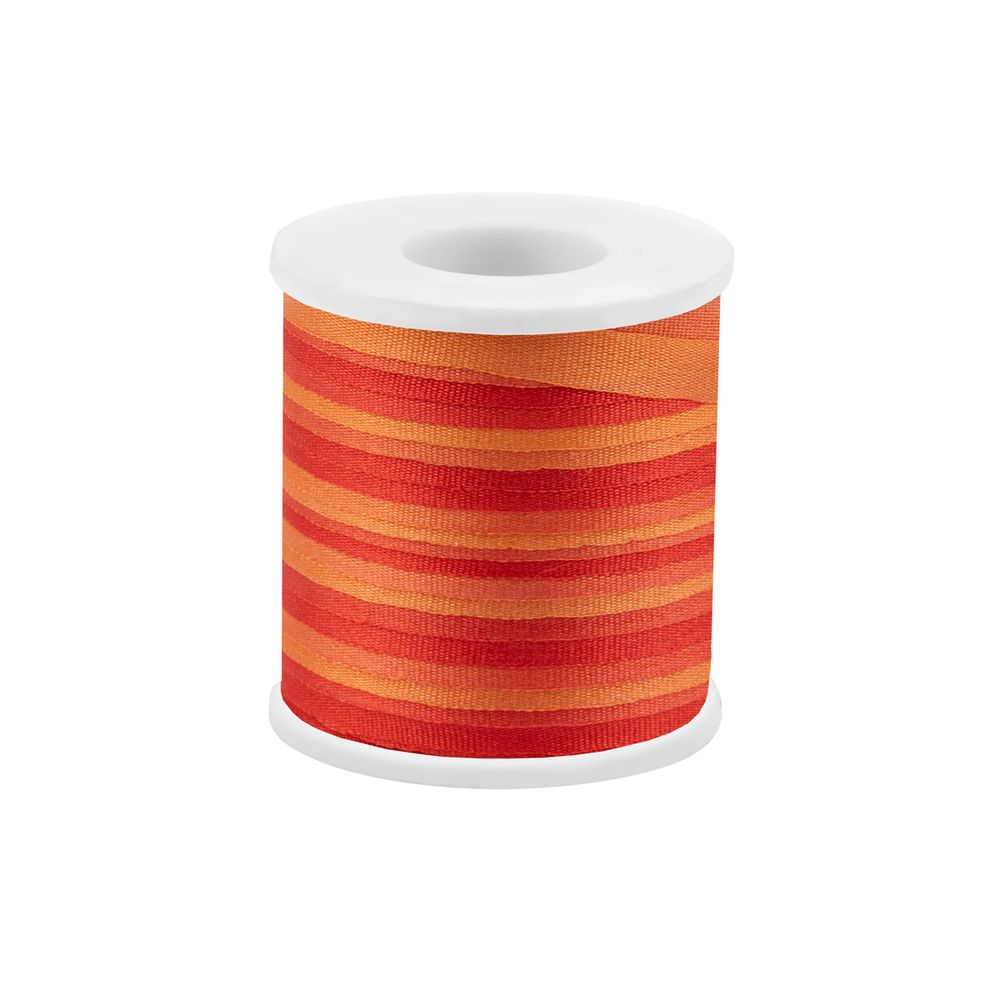 Лента (тесьма) шелковая 4.0 мм / 45.5±0.5 метров, M106 коралловый/оранжевый, Gamma SRM-4